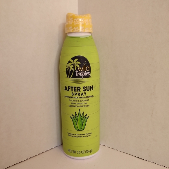 Wild Tropics After Sun Spray 5.5 oz Aloe Vera Menthol Cooling Soothing Tested - Picture 2 of 7